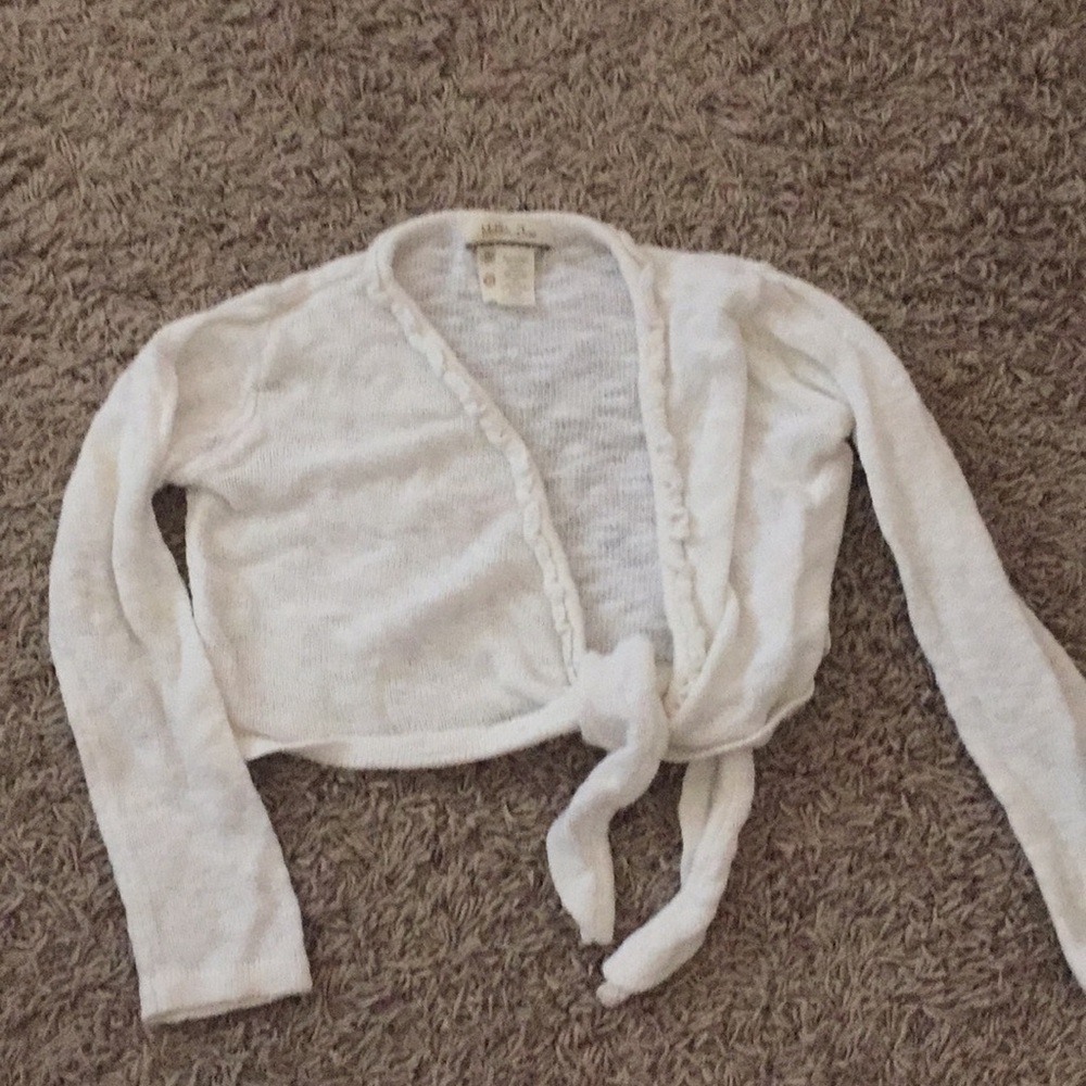 Matilda Jane white tie cardigan. Size 6
